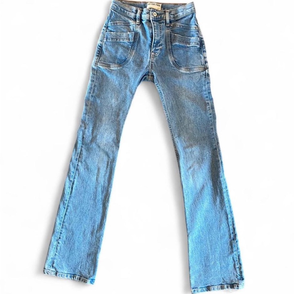 Free People Light Blue Flare Jeans